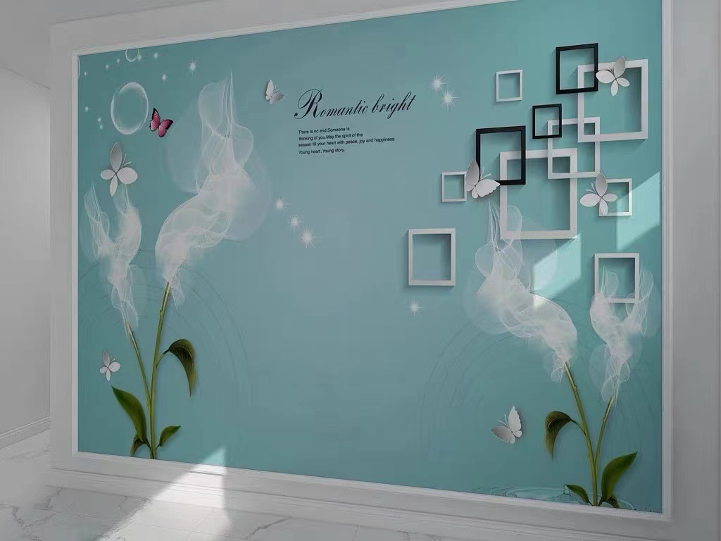 现代简约背景墙烟