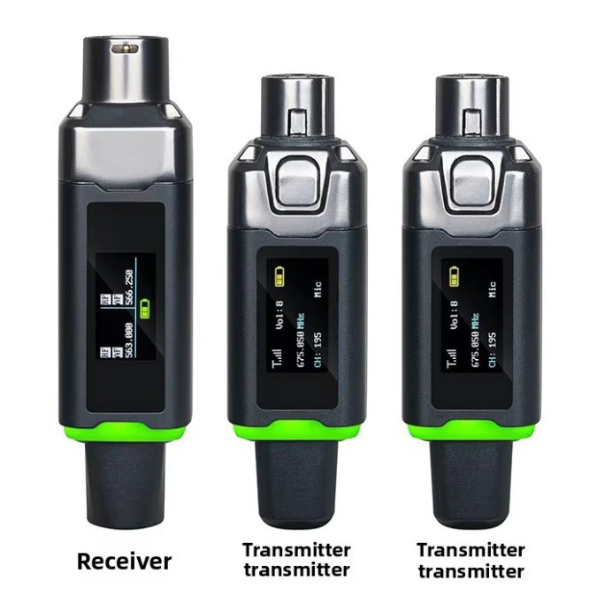 Sistema de transmisión y recepción inalámbrica de micrófono transfronterizo adaptador cable-inalámbrico condensador 5V / bobina móvil 48V universal