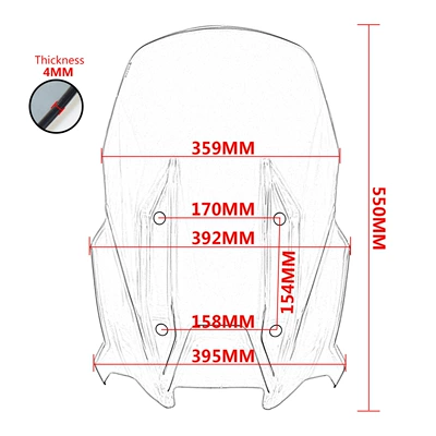 to increase the front – Motorcycle front windshield