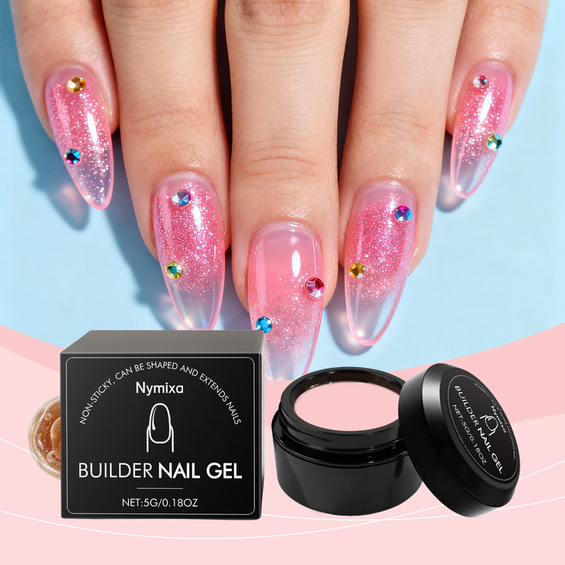 Nymixa Non-Sticky Nail Extension Gel DIY Nail Tips Natural Quick-Dry Stylish Convenient Curing Nail Gel Nymixa Non-Sticky Nail Extension Gel DIY Nail Tips Natural Quick-Dry Stylish Convenient Curing Nail Gel
