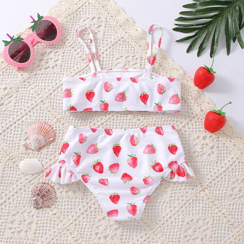 Filles Mignon Fraise Polyester Tankinis display picture 2