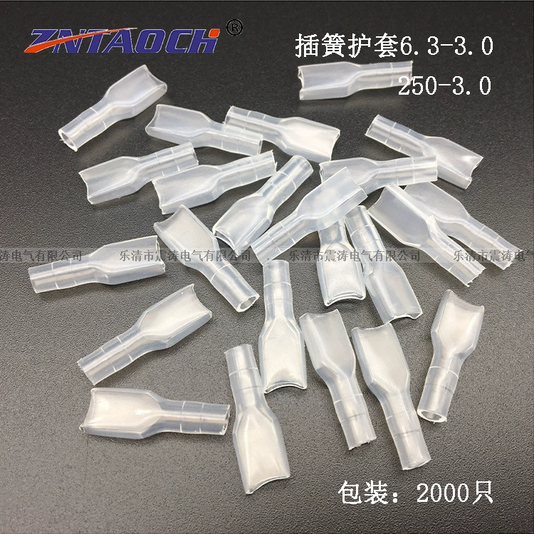 [ZNTAOCH] 6,3 мм прозрачная огнестойкая мягкая оболочка вставная вставка пружинная защитная втулка белая 2000