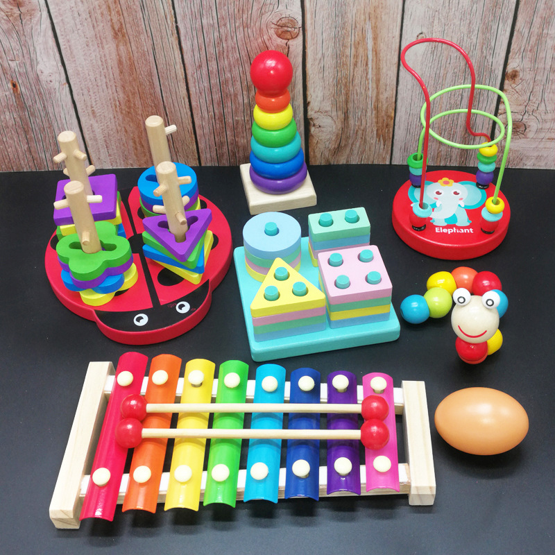 Infants and young children's eight-note hand-knocking xylophone 8-month-old baby educational early education musical instrument toy 1-2-3 years old