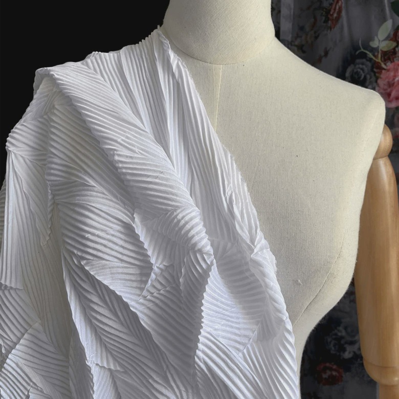 褶皱布褶皱肌理百叶褶婚礼婚庆布料Diy手工装饰画设计师面料