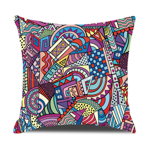 Cross-border new car seat cushion Nordic-style bed print pillowcase bedroom sofa cushion short plush cushion custom