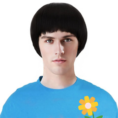 工場の新商品のかつらの男性の斉前髪のショートヘアの頭カバーの欧米の対外貿易の構造のかつらの全髪の毛の型は代行します。