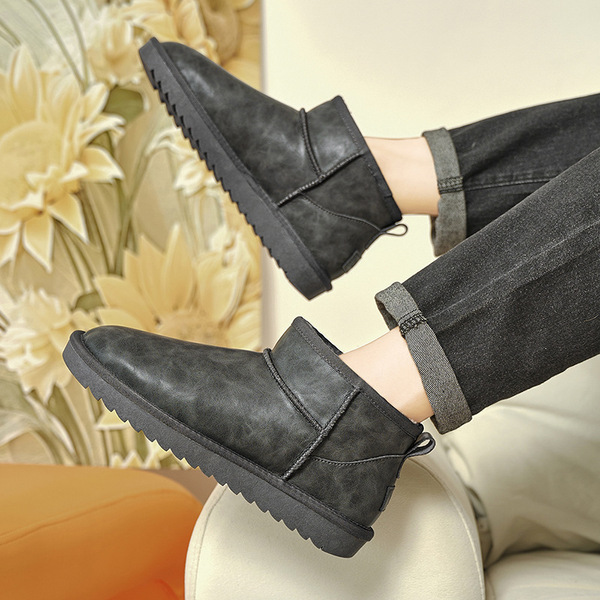 Snow boots for men in winter warm plus velvet short-tube…