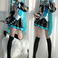 初音cos服MIKU公式服日本少女动漫白银漆皮JK女装cosplay套装