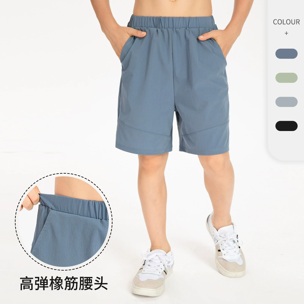 Детские свободные спортивные шорты, нейлоновые быстросохнущие дышащие повседневные шорты для баскетбола и фитнеса, для бега, детская одежда 23413