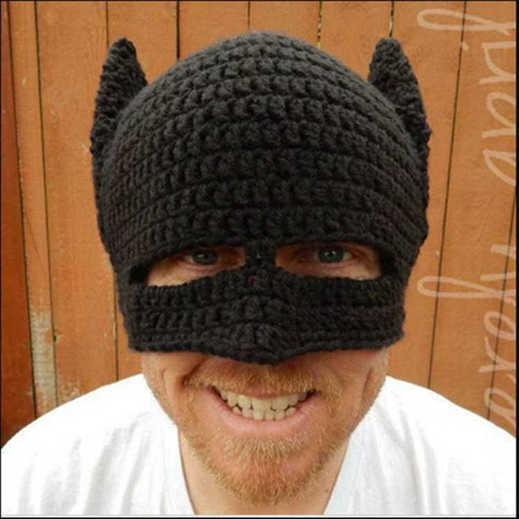 Внешняя торговля Новая творческая личность Бэтмен в маске шерстяная шляпа ручной работы шлем смешная шляпа оптовые прямые продажи с фабрики