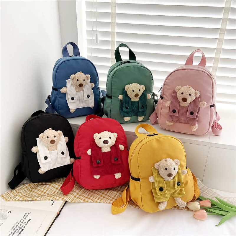 Children's Schoolbags 2026 New Product Kindergarten 3-8 Years Old Cartoon Backpack Lightweight Spine-Protecting Bear Backpack