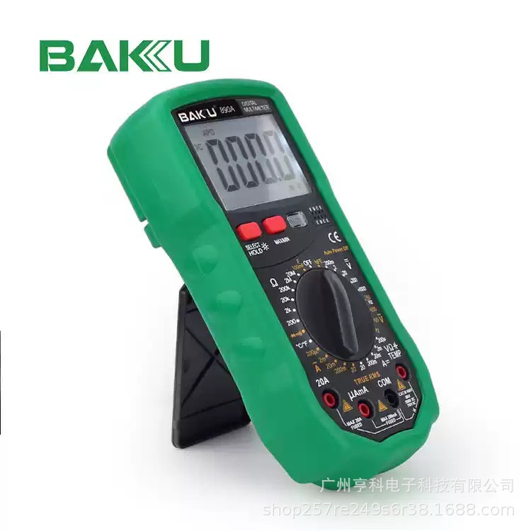 巴酷BA-890A数字万用表小型家用高精度万能表电工维修电容表防烧