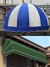 别墅雨棚可伸缩户外蓬阳台窗户防折叠遮阳棚梯形法式弧形半圆装饰