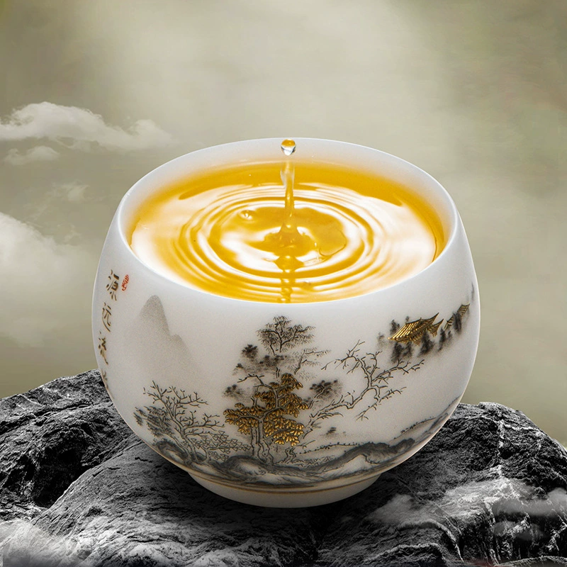 Фарфоровая чашка Yuanyuan Long Ice, фарфоровая роспись по фарфору, набор чашек, увлажняющая и популярная деловая чайная чашка, личная специальная чашка