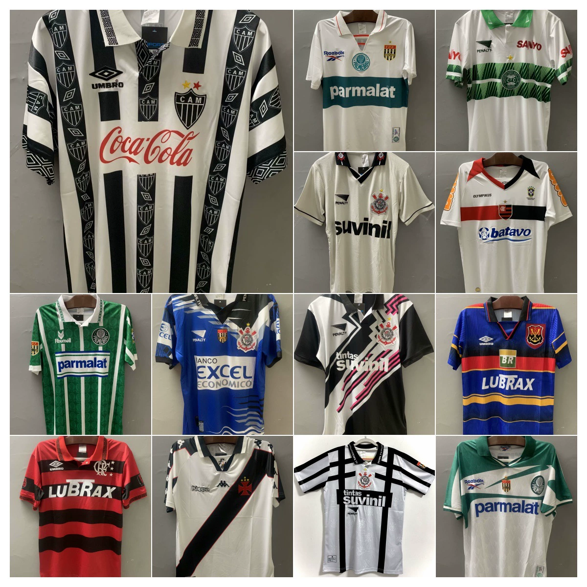 Бразильская лига Атлетико Сантос Фламенго Майна Палмейрас Ретр Short Sleeve Jersey