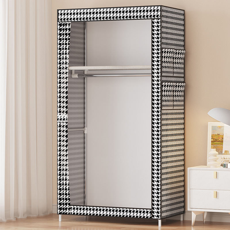Simple Wardrobe for Home Bedroom Assembly, Sturdy and Durable Fabric Wardrobe for Rental Housing, Economical Storage Cabinet