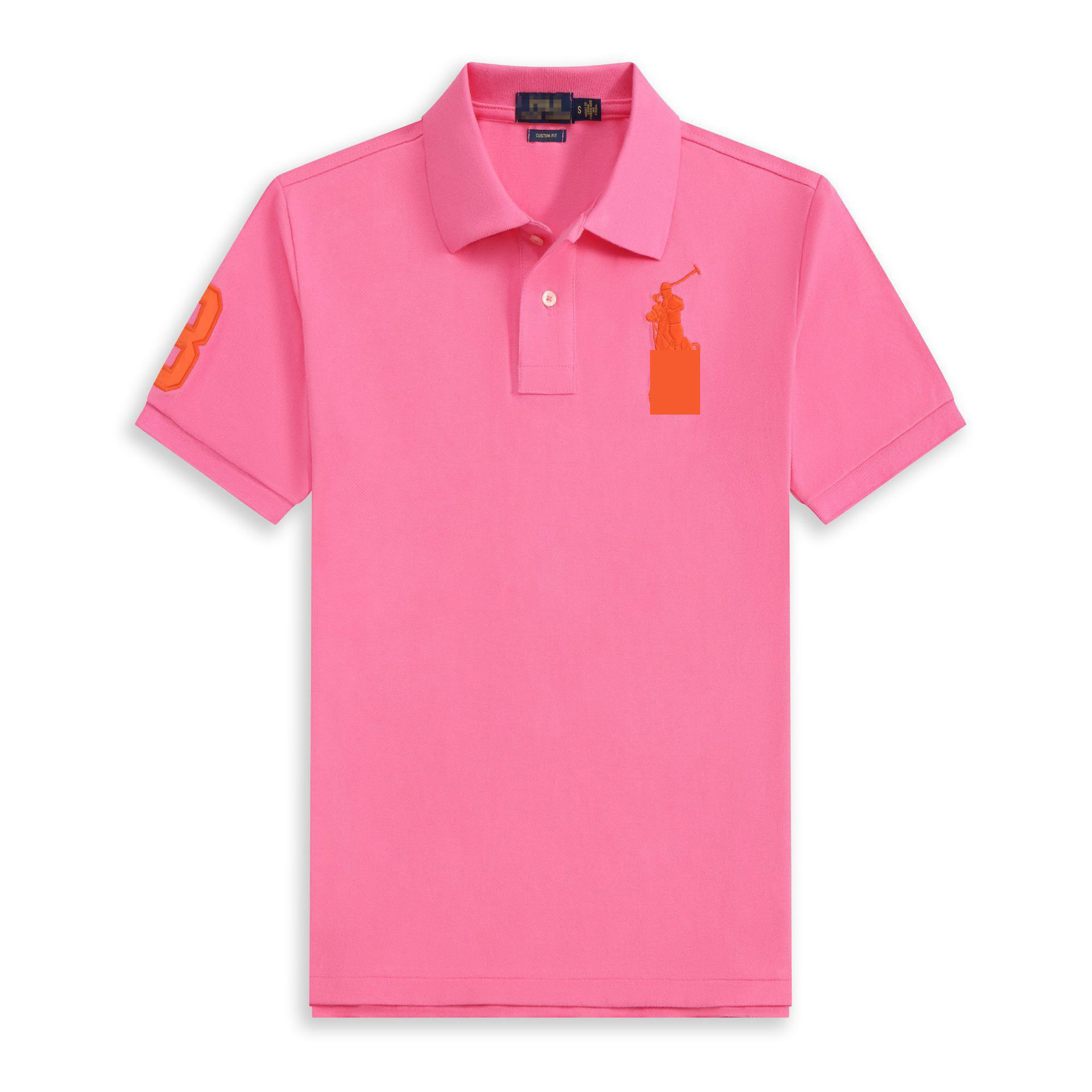 POLOWALK男士大马标刺绣翻领POLO衫夏季新款RL商务短袖T恤