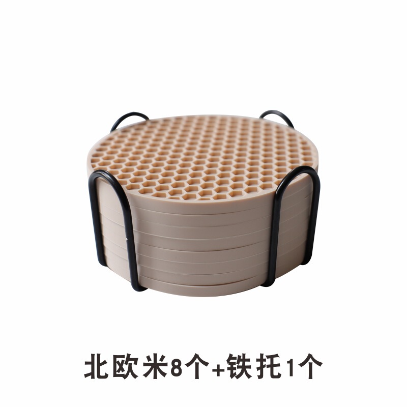 硅胶杯垫蜂窝食品级防滑餐垫耐高温防水隔热垫厂家批发|undefined