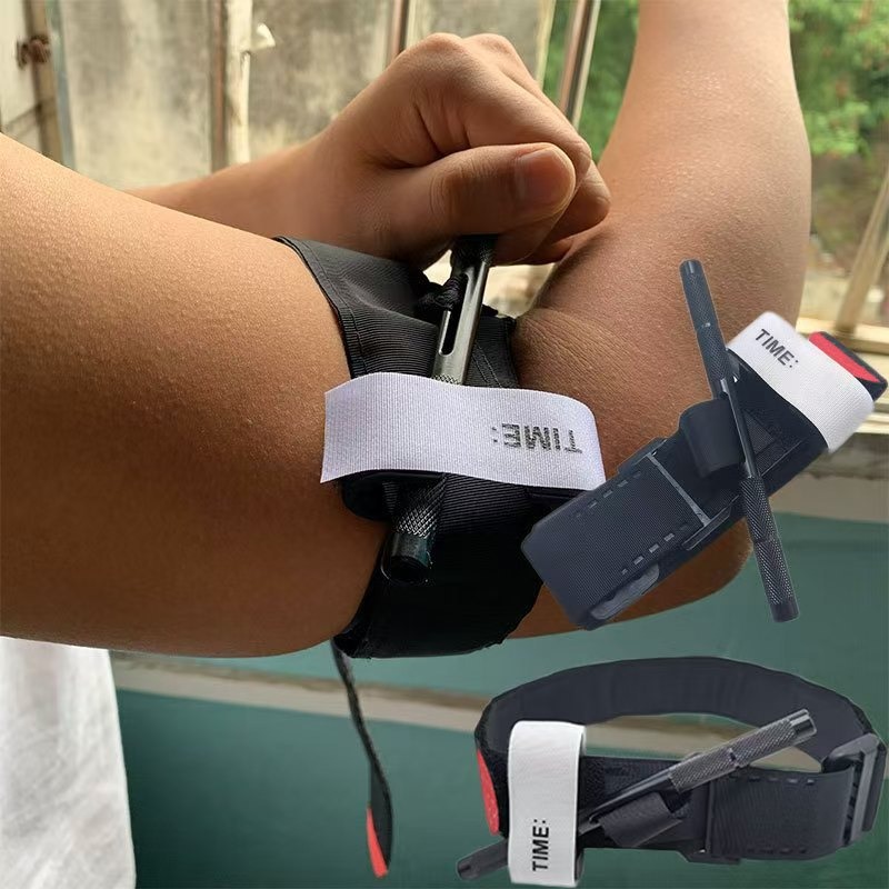 Juego de torniquete de emergencia CAT para exteriores, bolsa de tela de torniquete de presión de emergencia de campo, bolígrafo de defensa de cabeza de acero de tungsteno táctico