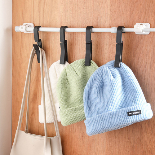 Multifunctional hook clip 360° rotating hook hanging storage clip anti-slip windproof drying clip 4 pack