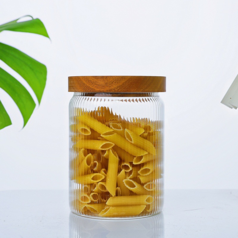 High Borosilicate Glass Sealed Jar, Simple Transparent Grain Storage Jar, Household Thickened High-Temperature Resistant Sealed Storage Jar