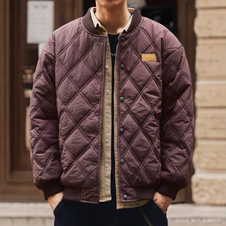 格蓝鹿美式空气棉轻薄保暖棉衣男秋冬季潮牌宽松休闲棉服棒球外套