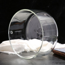 钢化透明玻璃平底玻璃罩 家用加厚圆形罩玻璃防尘罩 厂家供应