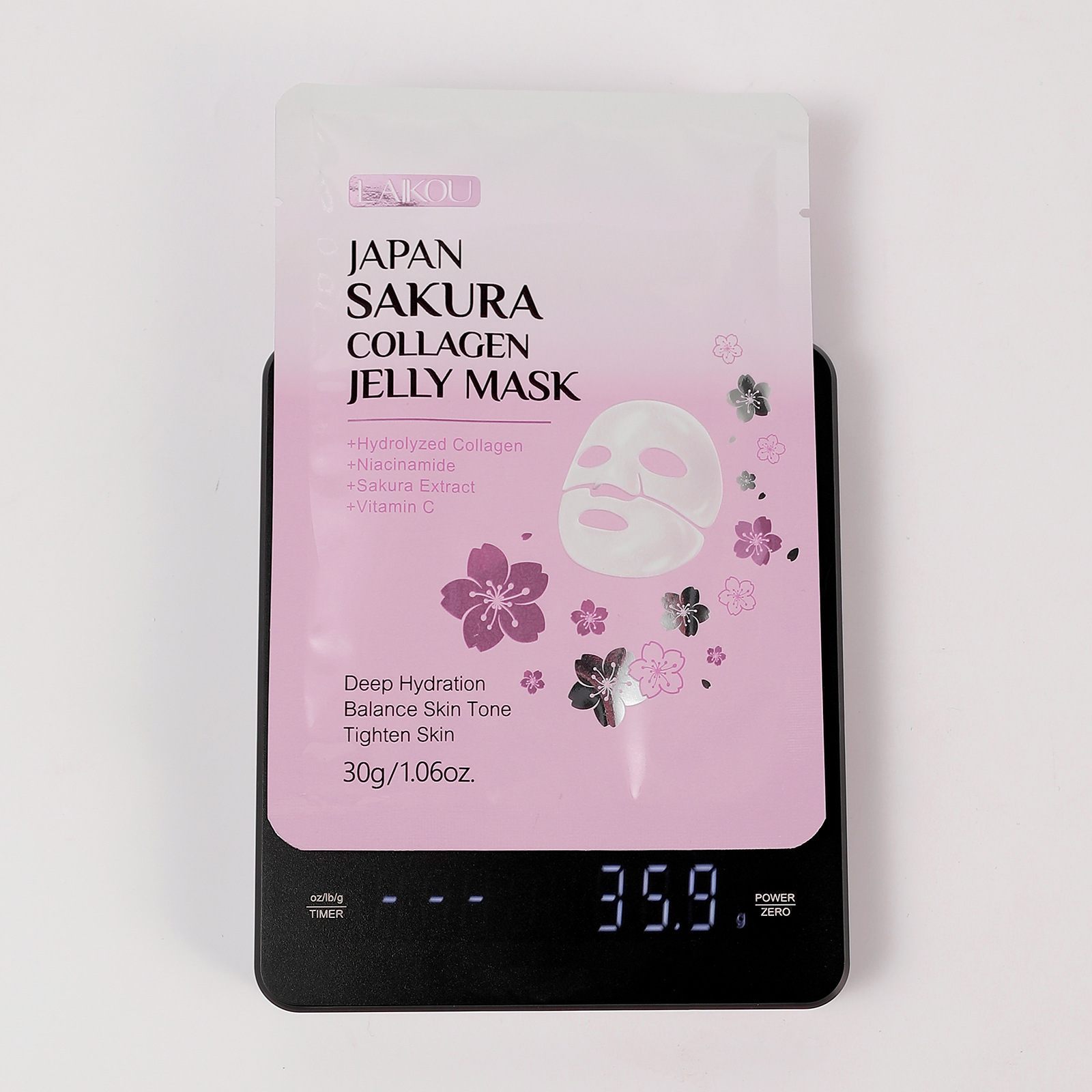 Cross-border new product Laikou Cherry Blossom Collagen Jelly Mask 30g Hydrating, Moisturizing and nourishing, one-piece consignment from the manufacturer Application Scenario