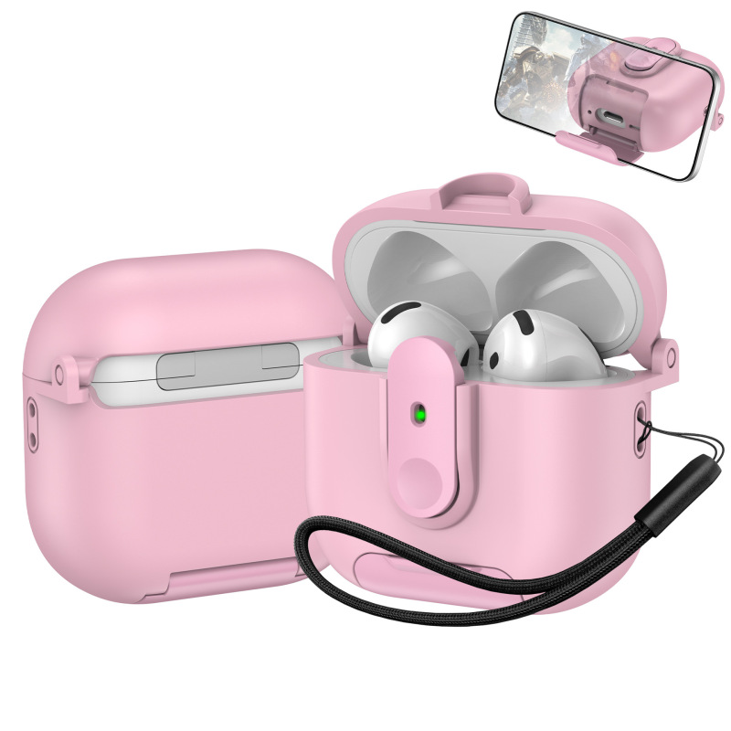 Airpods 4 ヘッドフォンケース Airpods Pro2 保護ケース一体型スタンドヘッドフォンケース 2/3 ユニバーサルに適しています。|undefined