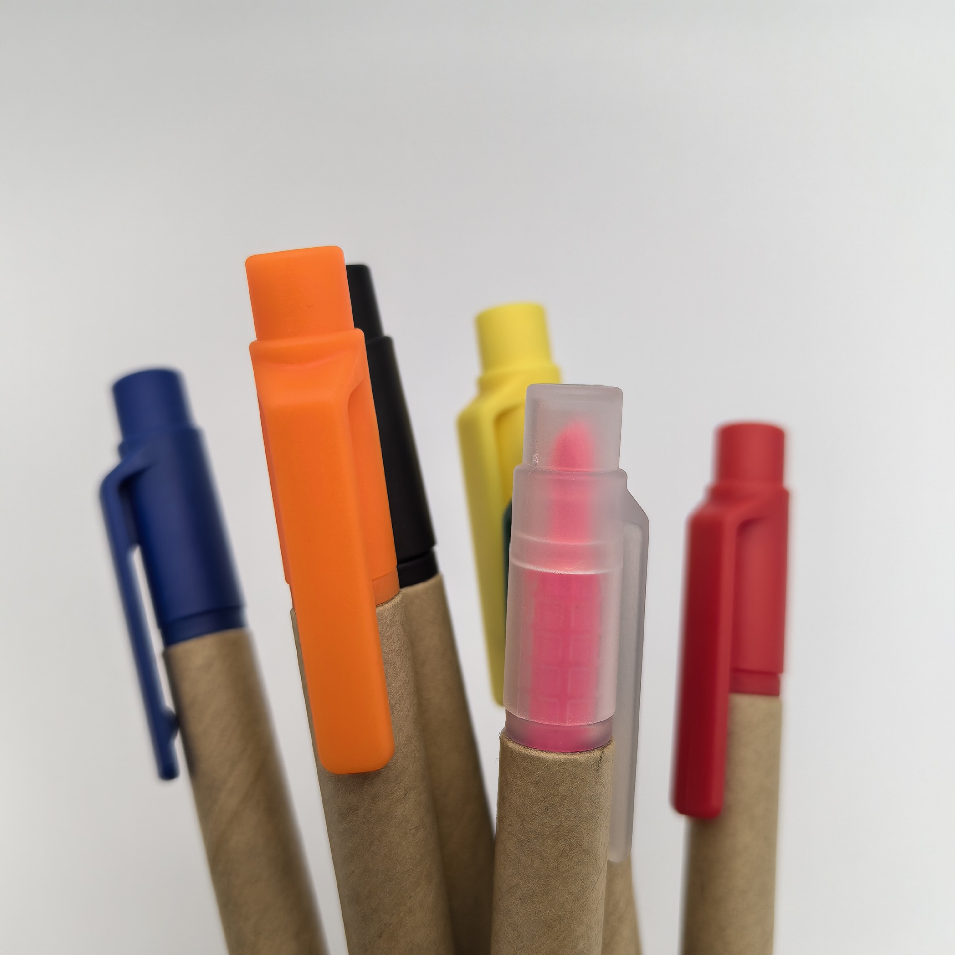 Creativo de doble cabeza tubo de papel puntero de impresión publicitaria papel y lápiz de papel kraft ecológico puntero de doble cabeza personalizado puntero