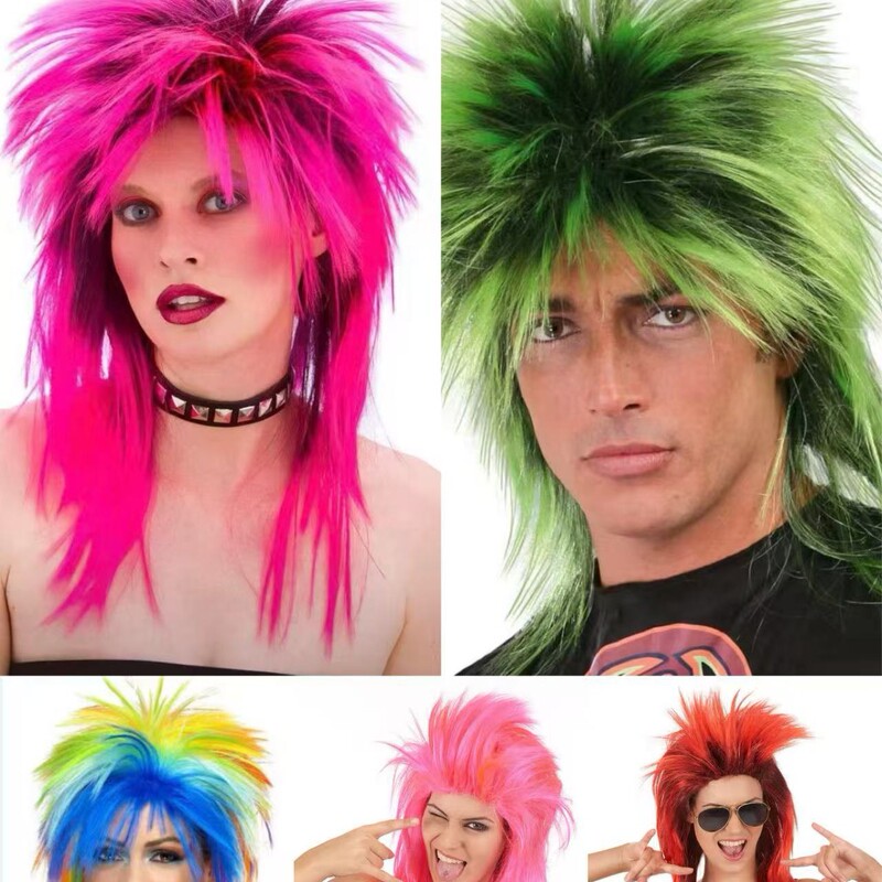 Cross-Border European and American Wigs Halloween 80S Retro Character Wigs