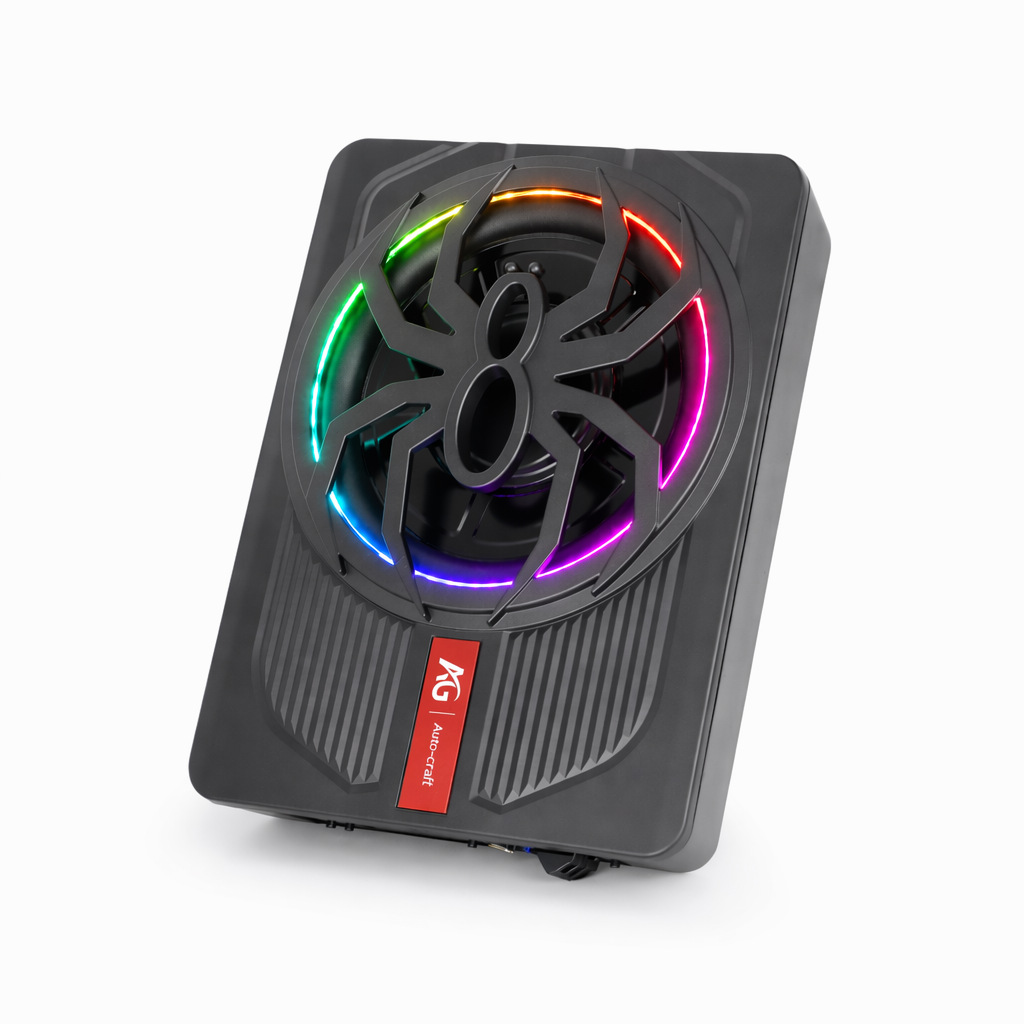 Factory wholesale car audio modified spider with lights 10 inch high-power active car ultra-thin subwoofer