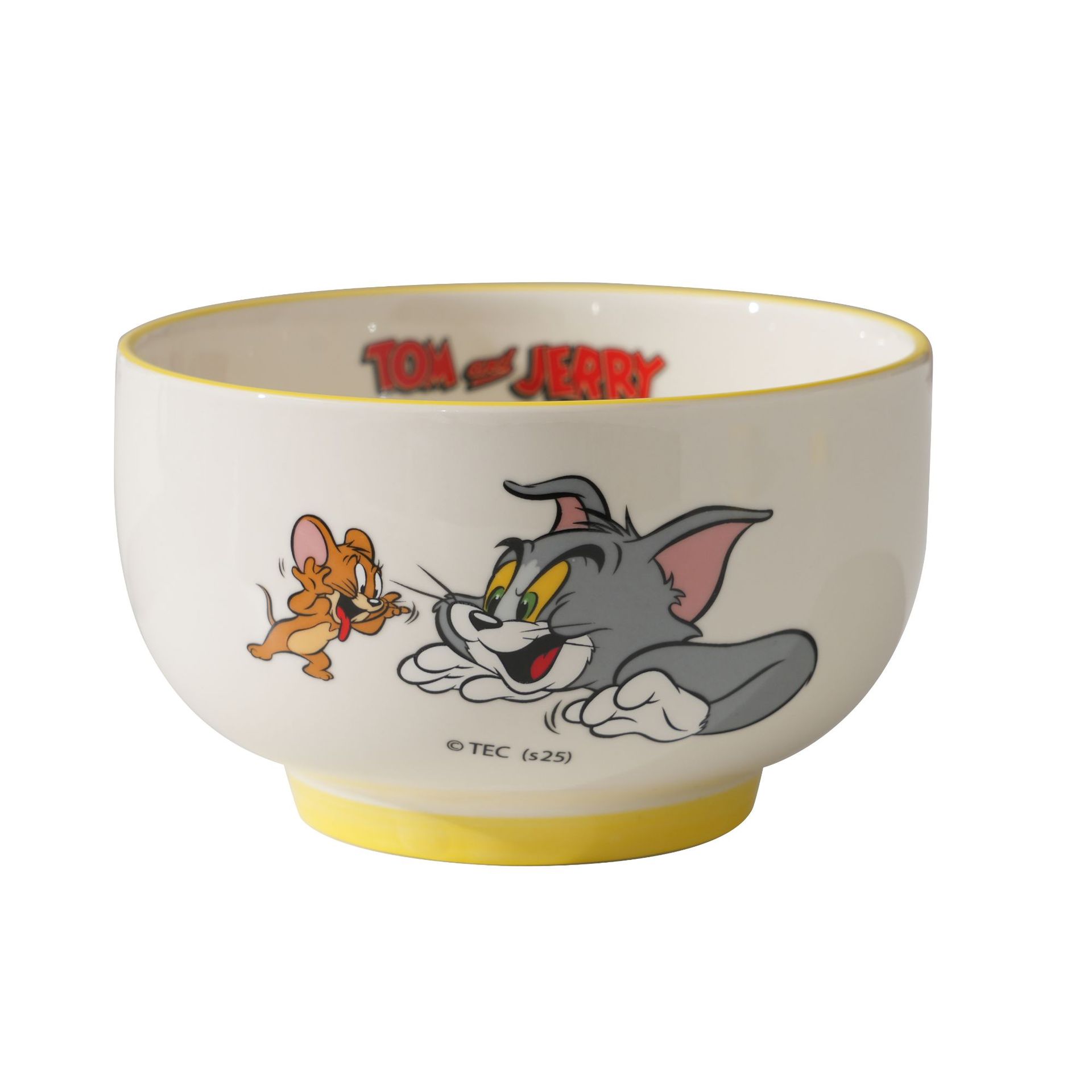Gato y ratón Caja de regalo de cuenco de cerámica genuina Juego de regalo de cumpleaños Tazón de arroz con regalo de mano Tazón de arroz de cerámica