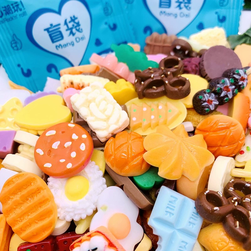 Новые популярные миниатюрные игрушки в слепых пакетах, крупный опт смешанных материалов для DIY: кремовый клей, материалы для украшений, смола, мелкие аксессуары