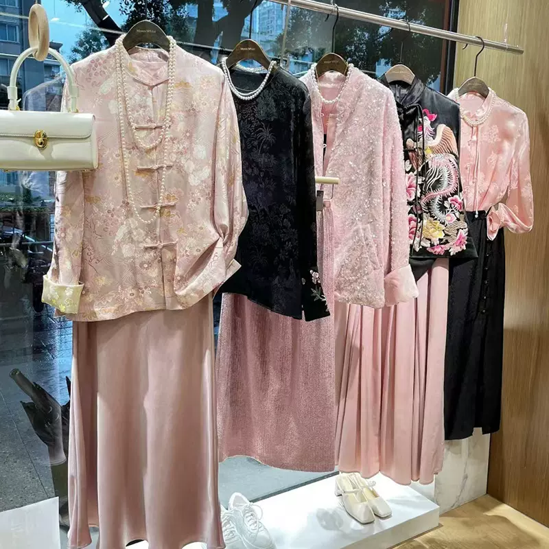 春季新款国风新中式衬衫外套深圳南油高端品牌女装批发一手货源