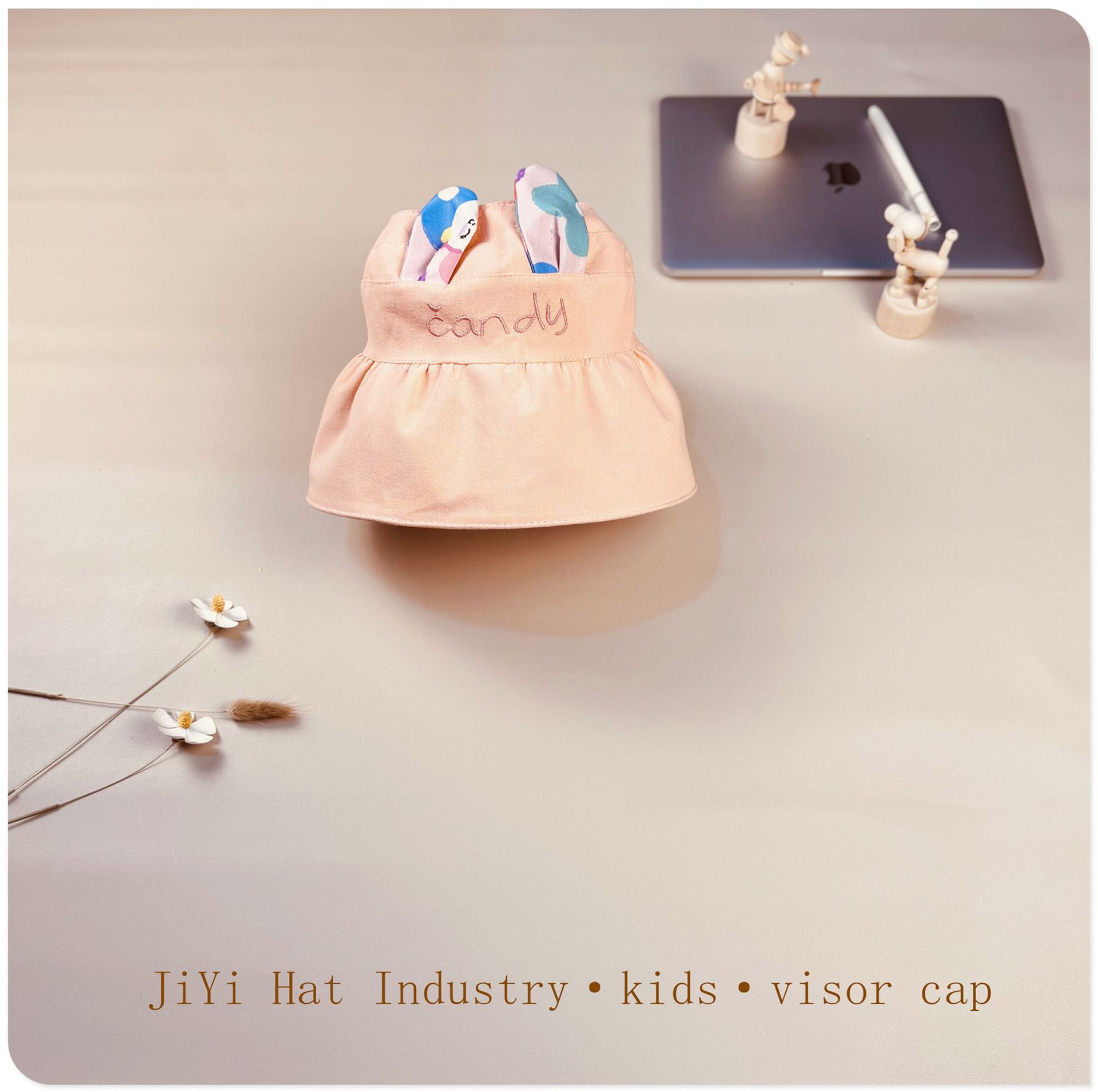 오렌지 (사탕 토끼 귀 빈 태양 모자)