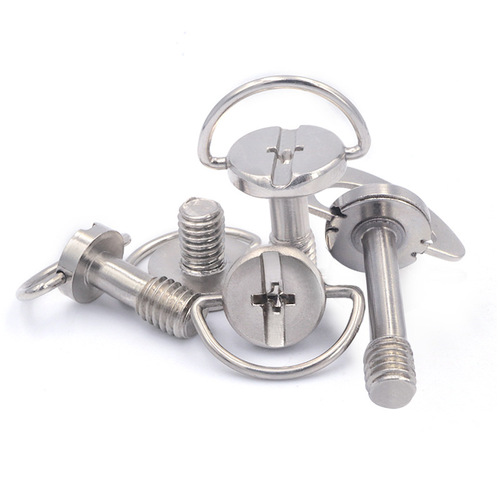 M5M6 monitor quick-release screw stainless steel round head hand-tight hanging ring pan-tilt tripod base M2M3 screw