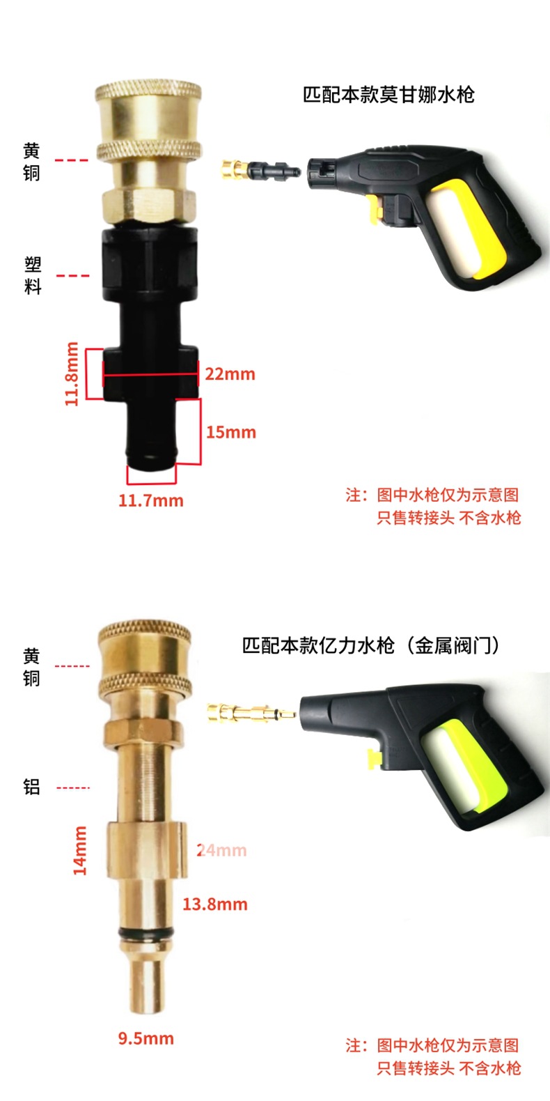 Car Washer High Pressure Foam Cannon PA Commercial Spray Gun Accessories