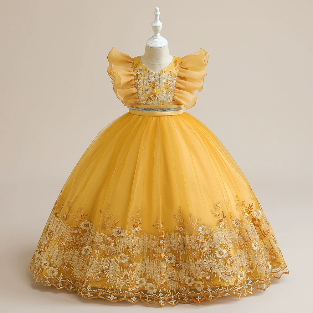 Small princess costume, long skirt, piano performance costume, dress