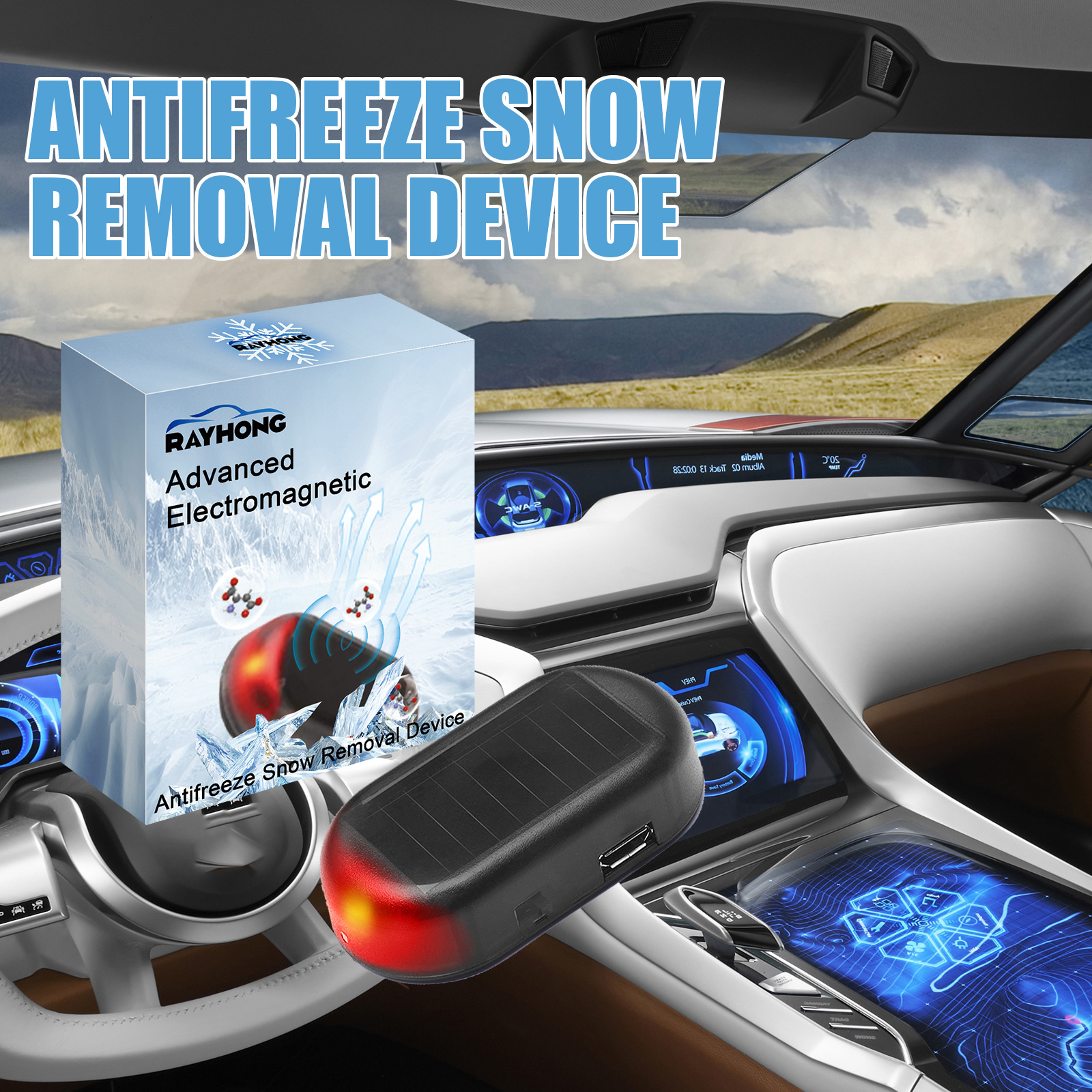 RAYHONG干扰防冻仪 汽车车窗玻璃冬季防冰雪覆盖干扰防冻防雪装置