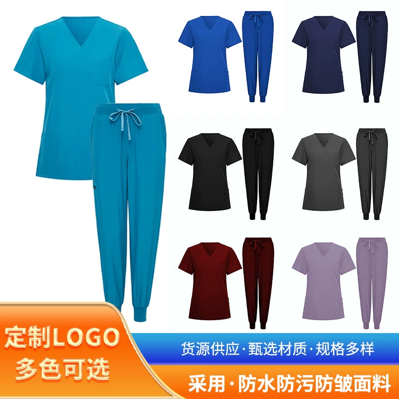 Трансграничная одежда для рук Мужская и женская рабочая одежда для врачей Косметическая больница чистка одежда водонепроницаемая противообрастающее и морщинистое костюм медсестры