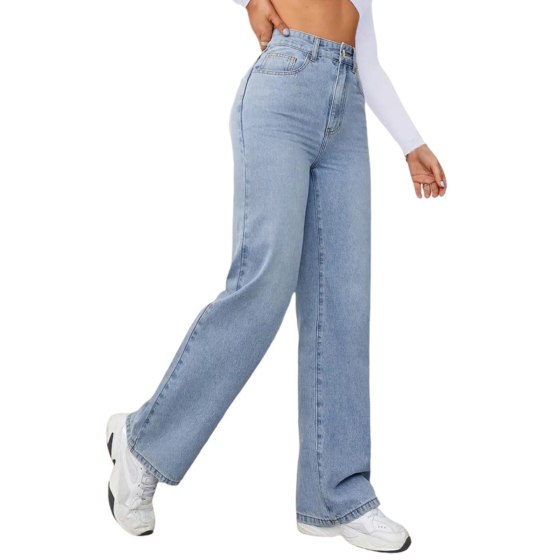 20245 jeans stretch women loose straight cross-border Europe and America Amazon AliExpress women in stock manufacturers