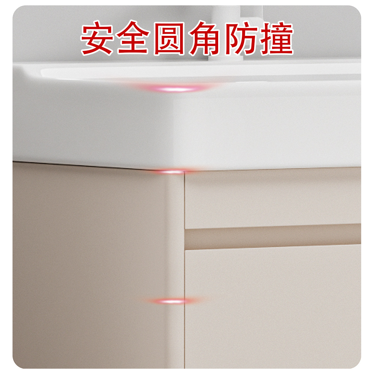 gabinete de baño de aluminio 20CM profundización cerámica integral lavabo de arco doméstico lavabo lavabo image 4