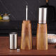 Acacia wood manual stainless steel pepper mill black pepper pepper sea salt grinder with base seasoning bottle suit
