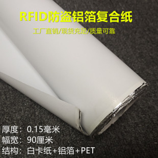 Factory Direct sales aluminum foil paper cloth composite RFID anti-theft anti-scanning radio frequency identification White passport holder card holder materials