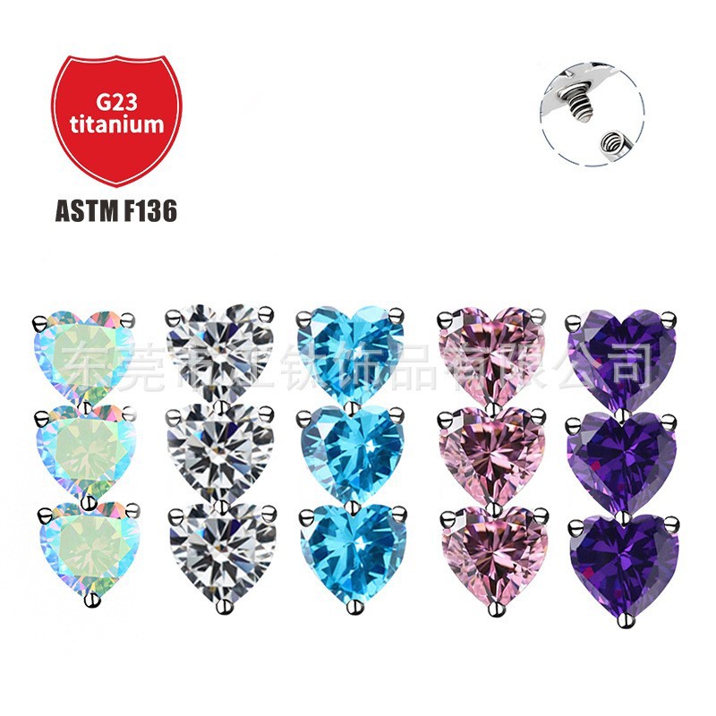 Pointed titanium steel lip stud product view