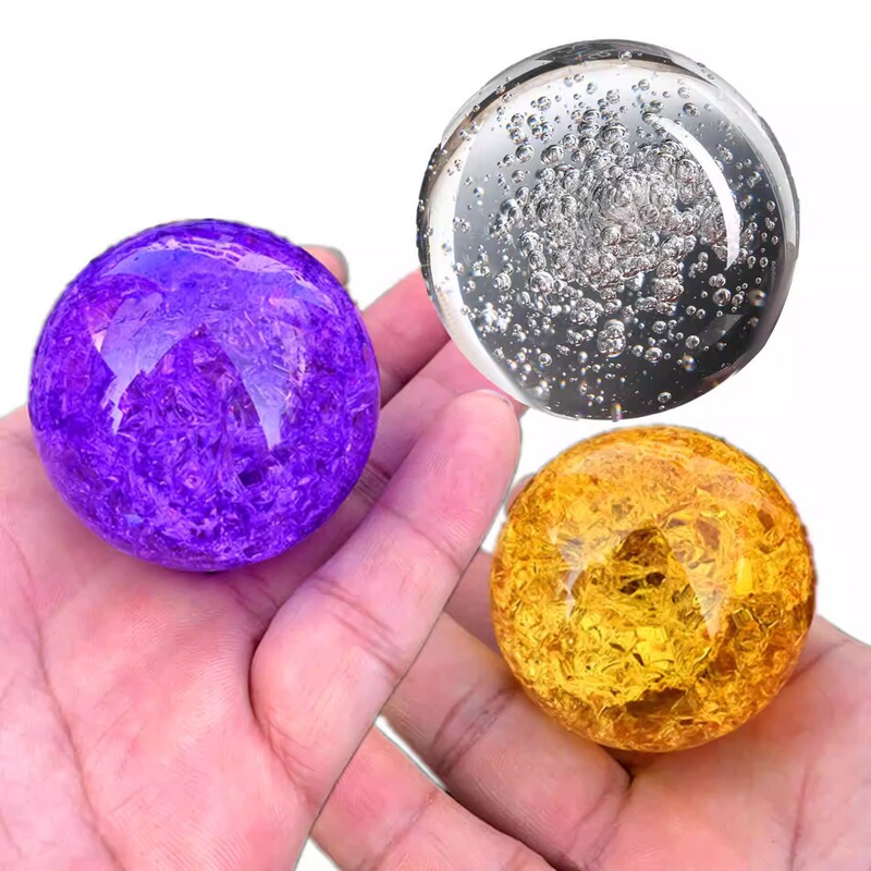 Rockery Fountain Ice Crack Ball Special Crystal Ball Flowing Water Bonsai Accessories Decoration Transfer Beads Feng Shui Natural Ornaments