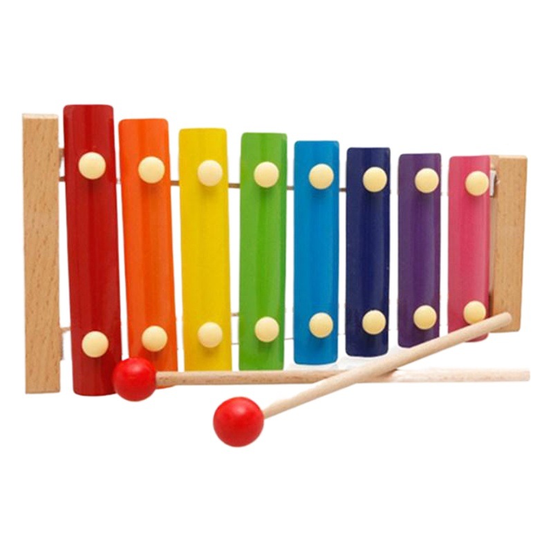Manufacturer Wooden Kidsren's Educational Toys Orff Musical Instrument Wooden Eight-Note Scale Small Wooden Hand-Knocking Piano Infant Toys