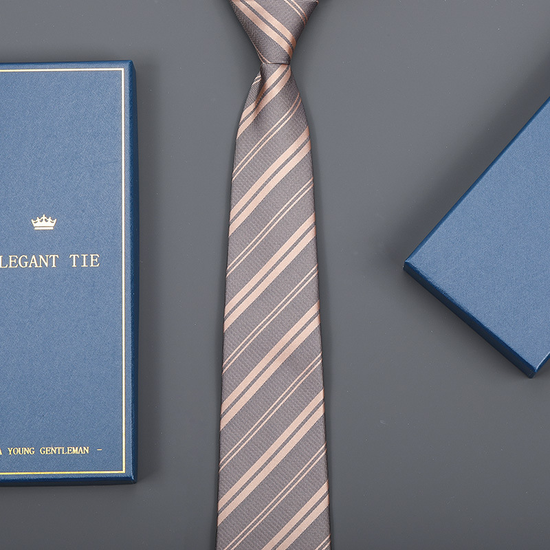 8cm 고귀한 더블 골드바 지퍼 [긴 선물 상자]