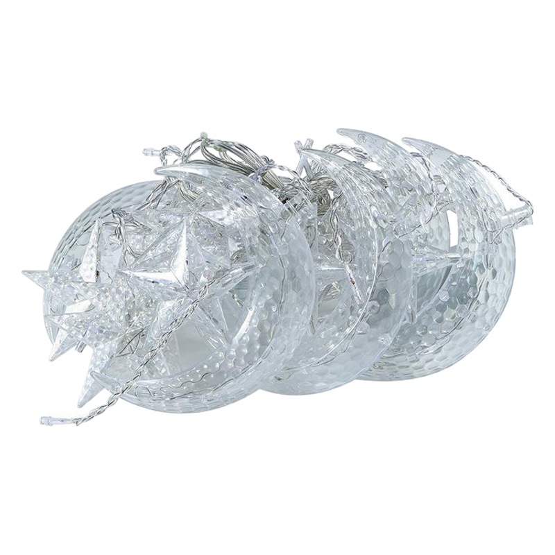 Estrella Luna estrella Luna luz Luna compañera estrella Luz Decoración al aire libre patio cortina luz decorativa estrella a prueba de lluvia Cadena de luz de colores